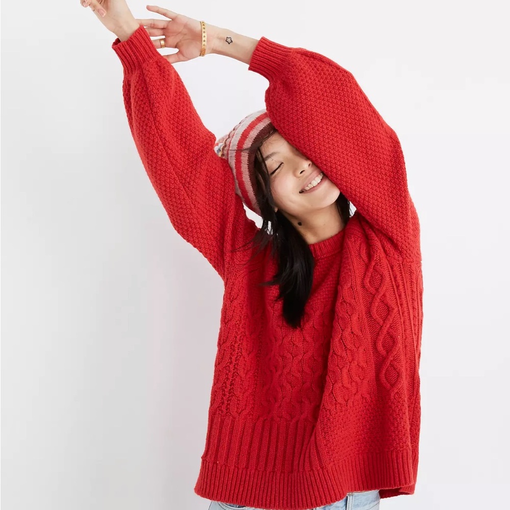 Madewell Copenhagen Cable Sweater size S